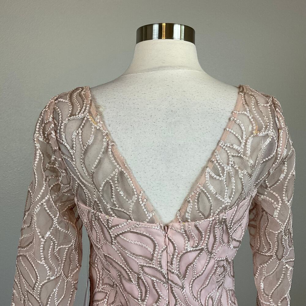 JS Collections Sequined Long Sleeve Midi Sheath E… - image 6